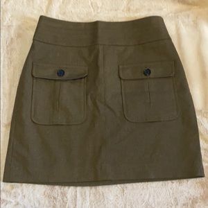 Loft Army Green Mini Skirt